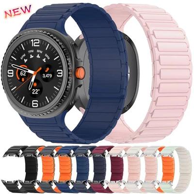 Силиконовый ремешок для Samsung Galaxy Watch 8 40 мм 44 мм, магнитный браслет, аксессуары, ремешок для Galaxy Watch 8 Classic 46 мм