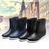 Fashion Fashion Men's Rain Boots Comfortable Fashion New Products Non-slip Mid-tube Water Shoes Casual Adult Rubber Slip On Rain Shoes