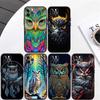 Чехол для телефона ED12 Cartoon Art Owl для iPhone 6 6s 7 8 11 12 13 14 15 XS Pro Max XR X SE Samsung S20 S21 S22 S23 S24 FE Ultra Plus Lite S21S A55