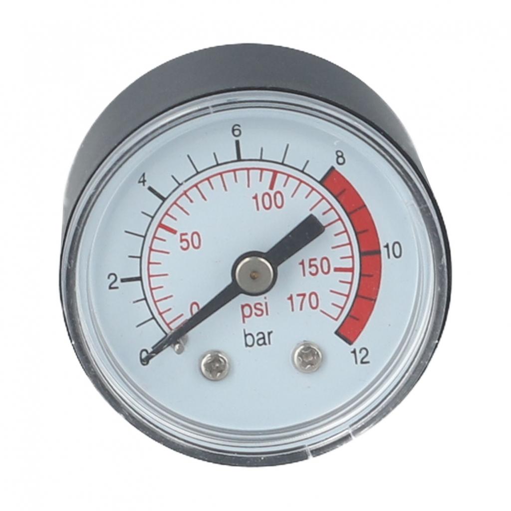 Industrial Grade Air Compressor Gauge 0 170 PSI/ 0 12 Bar Easy To Read