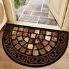 American Retro Flower Brick Crystal Velvet Household Entrance Door Mat, Dirt Resistant And Wear-resistant Kitchen Floor Mat.