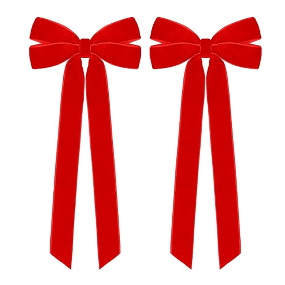 Party Accessories Christmas Ornament Elegant Velvet Christmas Bows for Tree Chairs Festive Holiday Decorations for Home Party
