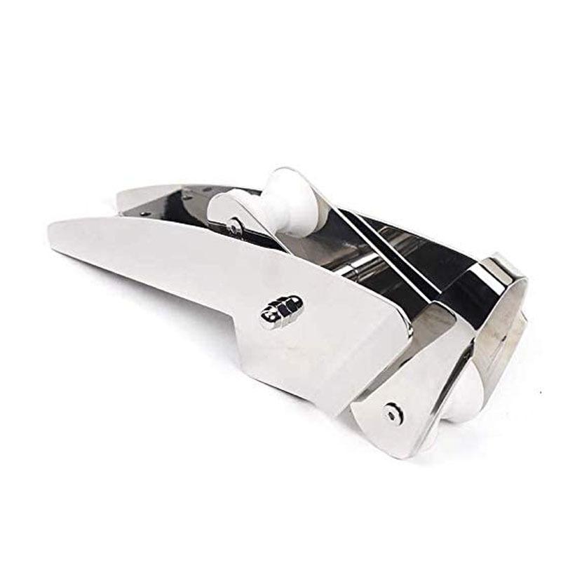 Boat Stainless Steel 420mm Anchor Bracket Nylon Bow Roller Hinged Launching Electro-Polished Anchor Locking Control Accessories