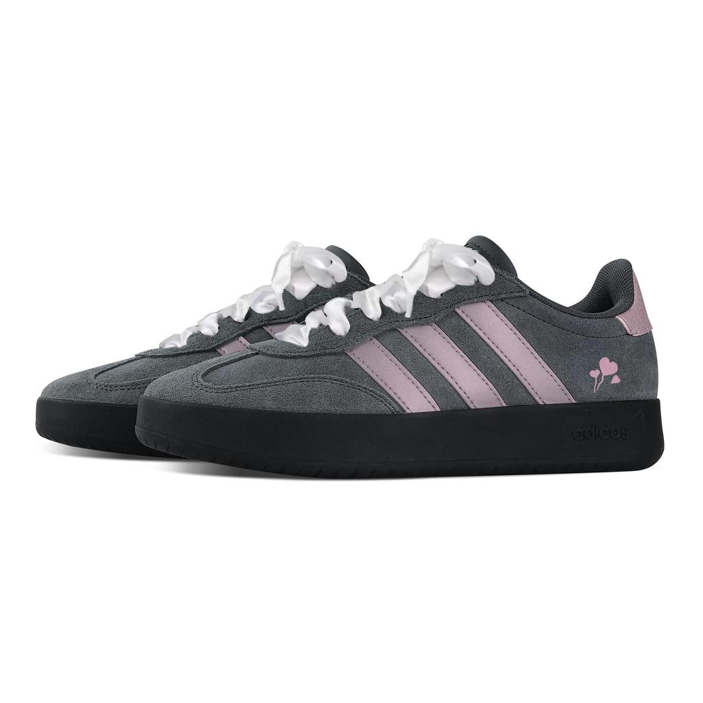 Индивидуальные шары Adidas BARREDA с сердцебиением, Сердечная коробка, Низкие кеды Армии Германии, Унисекс, Розовый, Серый, KH6999(Команда773--)
