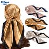 90cm Large Square Scarf For Spring And Summer Fashion, Versatile And Stylish, Printed Silk Scarf For Women'S Decoration, Paired With Shawl Scarf