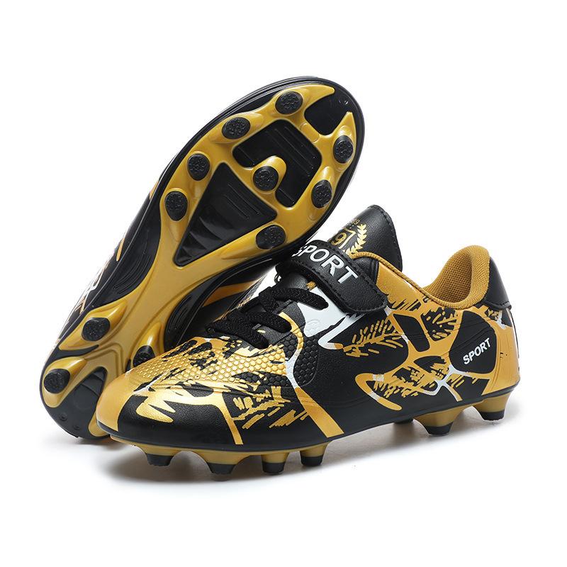 Student Training Shoes Velcro Girls and Boys New Children's Football Shoe Studs Artificial Grass Broken Price