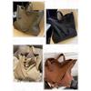 [Aquamie] canvas tote bag Made of cloth Crossbody with handle simple Plain color 2way large capacity commute Commuting to school (dark gray)