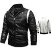 Мужская куртка из искусственной кожи на весну и осень, повседневная куртка большого размера со стоячим воротником, спортивная байкерская куртка