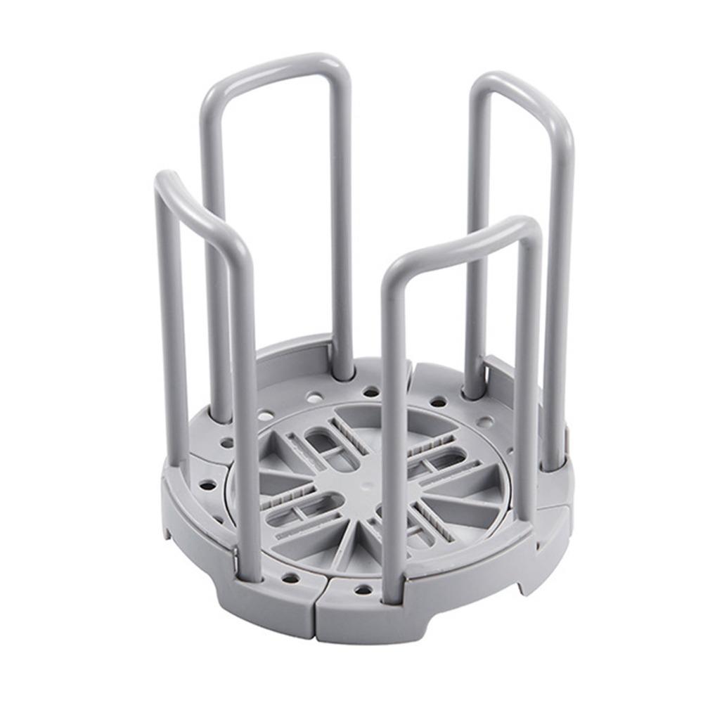 ABS, PP Retractable Bowl Rack Gray Multifunctional Plastic Bowl Holder Reusable Space Saving Adjustable Plate Holders