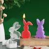 Rabbit Shaped Candle Mold, DIY Easter Bunny Plaster Decorative Ornament Silicone Mold, Suitable for DIY, Holiday and Party Tools