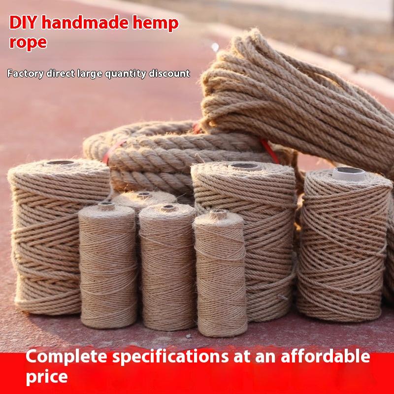Handmade Retro Eco-Friendly Hemp Rope Thick and Thin Braided Cat Scratching Decorative DIY Bundled Toy Home Decor