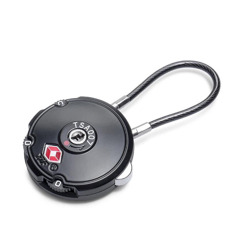 3 Digit Tsa Combination Customs Password Lock Overseas Clearance Trolley Luggage Suitcase Backpack Password Steel Cable Padlock