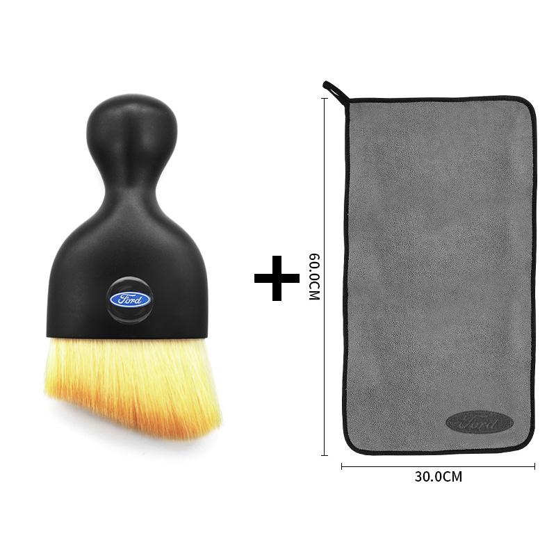 AKN1 For Ford Ranger Focus Kuga Mustang Mondeo Fusion Microfiber Rag Car Wash Towel Cleaning Drying Cloth Cleaning Brush Accessories