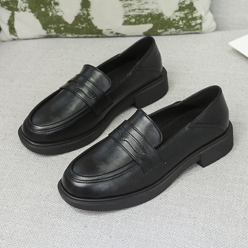 Мокасины на толстой подошве. Женские туфли на плоской подошве. Женские осенние и зимние новые слипоны.