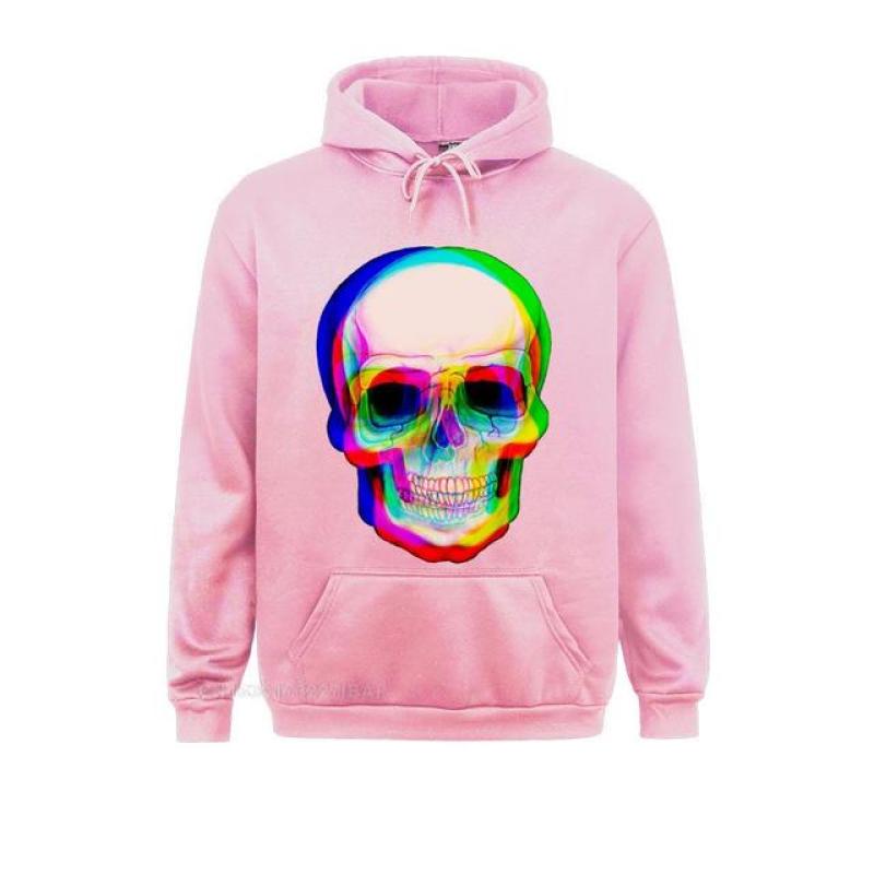 Vaporwave неоновый череп техно хипстерский пуловер с капюшоном эстетический череп акварель Радуга космический череп забавная футболка для мужчин Camisa