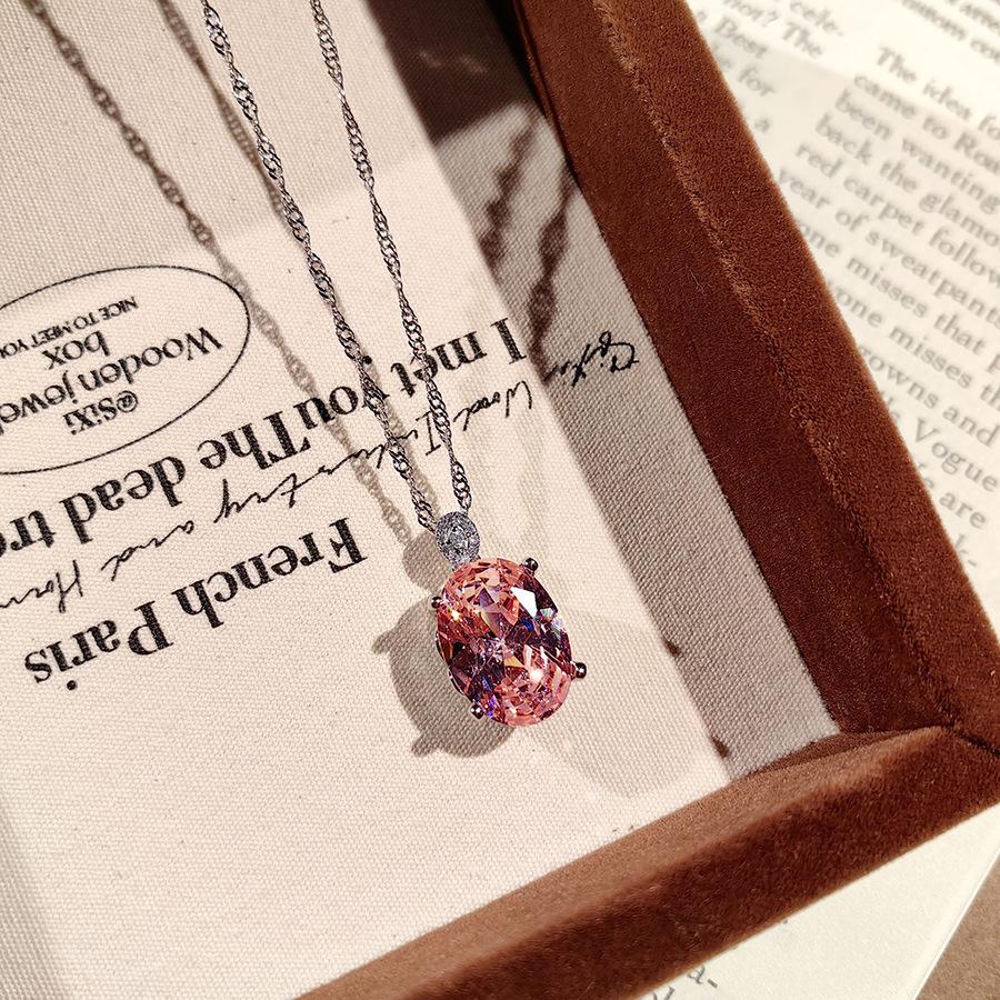 Дизайн тяжелой промышленности высокого класса Реалистичный королевский синий набор Роскошный кулон с бриллиантами Открытое кольцо Цветные серьги с розовыми бриллиантами