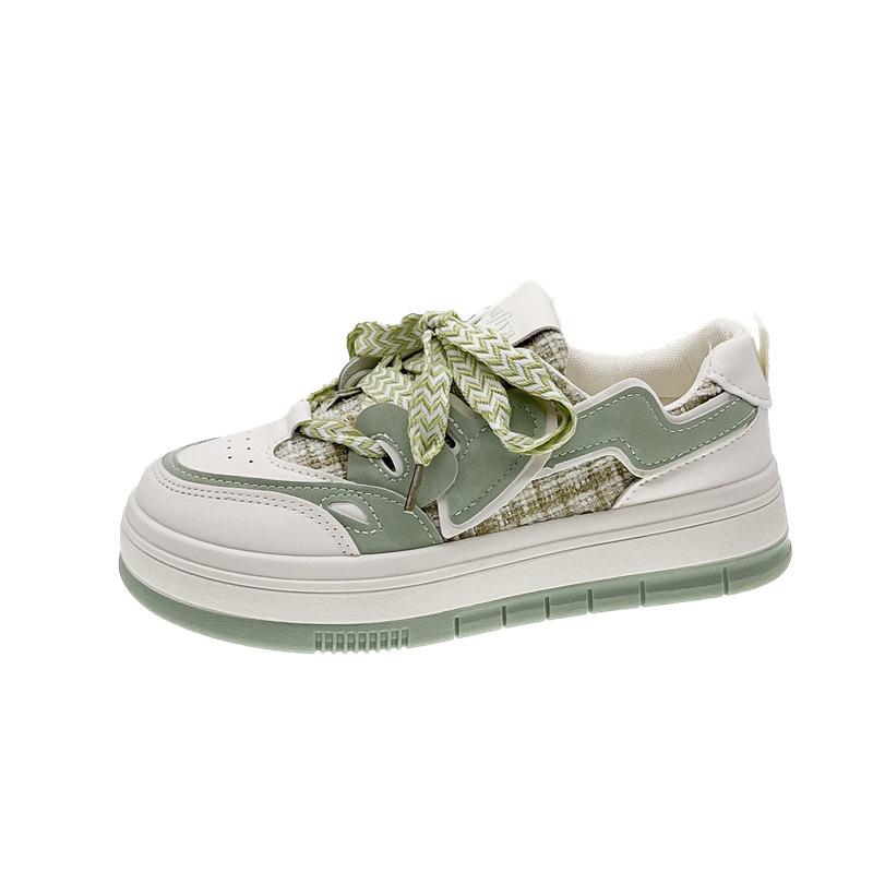 Casual Flat Bottom Board Shoes Running Women Sneakers 2024 New Color Matching All-match Shallow Mouth Womens Shoes Autumntime