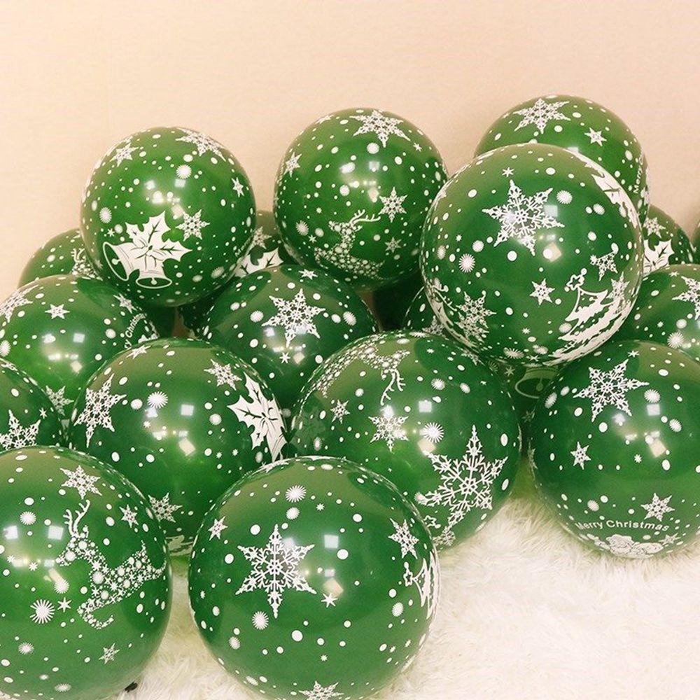 Рождественские латексные шары Золотые зеленые шары Конфетти Воздушные рождественские елки День рождения Детская вечеринка Украшения Свадебные принадлежности
