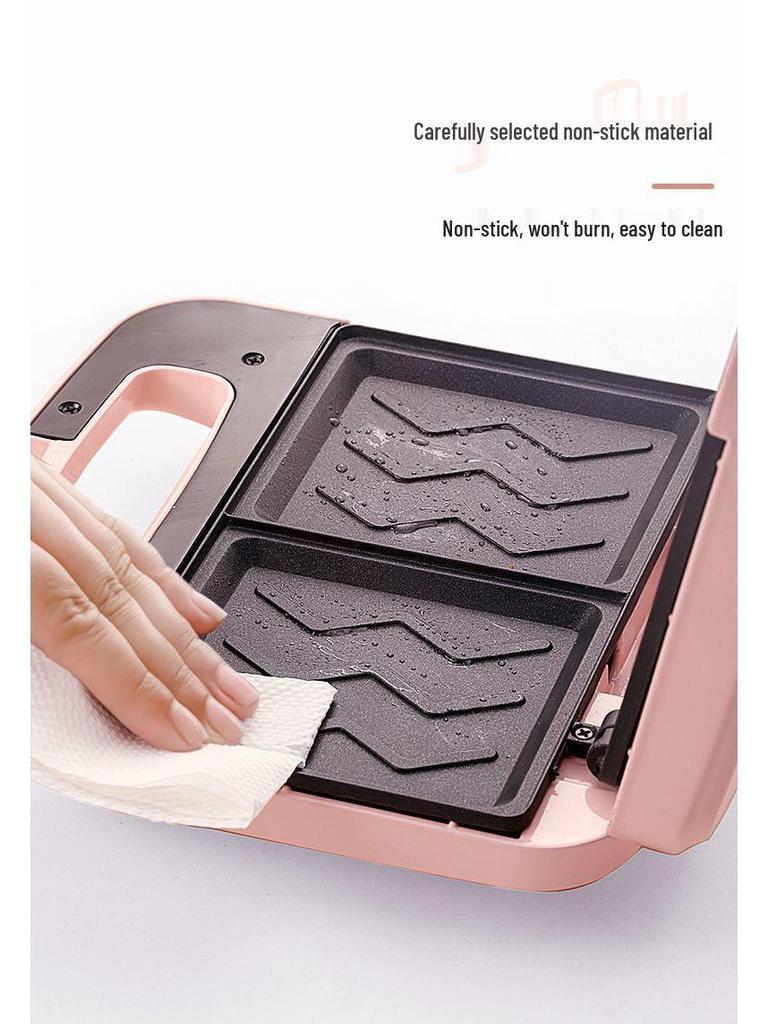 Multi-Functional Double Plate Breakfast Sandwich Toaster-Grill Griddle