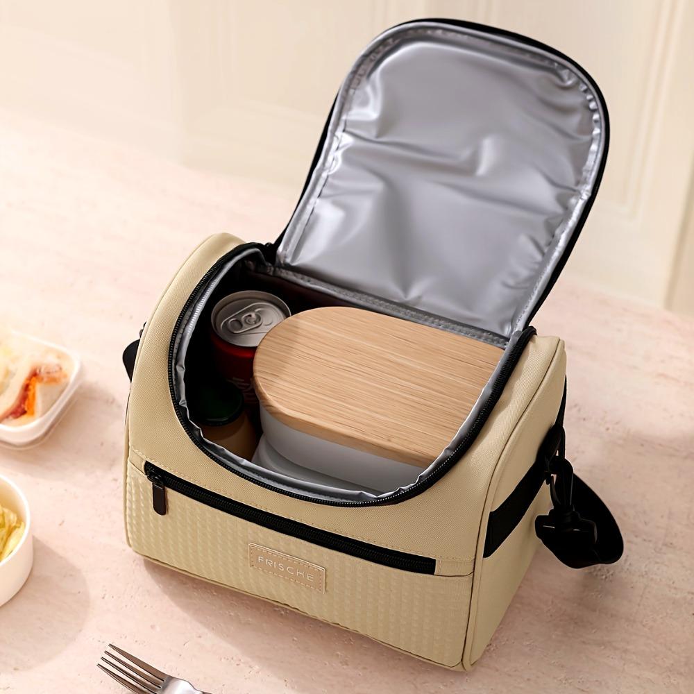 Большая вместительная термосумка для ланча с многослойной молнией, водонепроницаемая полиэстеровая сумка-тоут для ланча, сумка с термоизоляцией