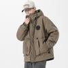 Winter New Hooded Men's Down Jacket White Duck Down Thickened Loose Warm Jacket Men's Jacket Work Wear