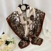 Women Fashion Square Vintage Print Satin Neckerchief Sun-Proof Scarf Scarves Shawl High Quality 1PC 90*90cm