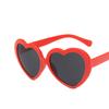 Модные солнцезащитные очки в форме сердца для детей, черные, красные, с маленькой оправой, винтажные, для мальчиков, девочек, детей