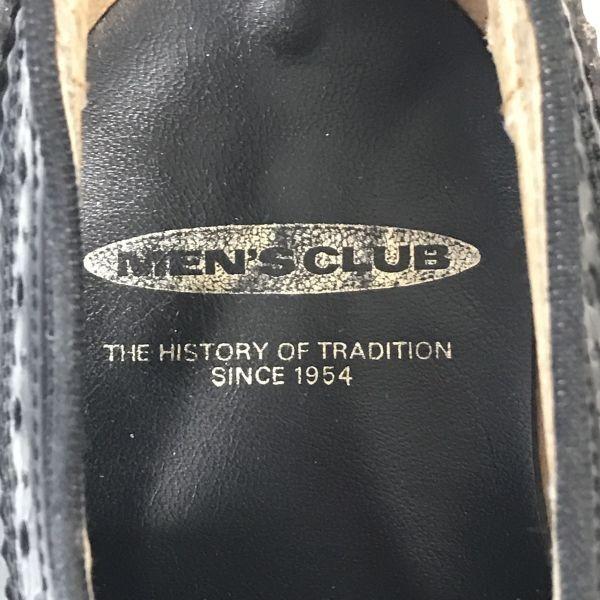 Винтажные 90-е, Сделано в Японии/MEN'S CLUB/Кожаные Оксфорды с крылом Goodyear Welt/25.5/Черный/ЧЕРНЫЙ/Деловые Туфли(ИСПОЛЬЗОВАЛ)