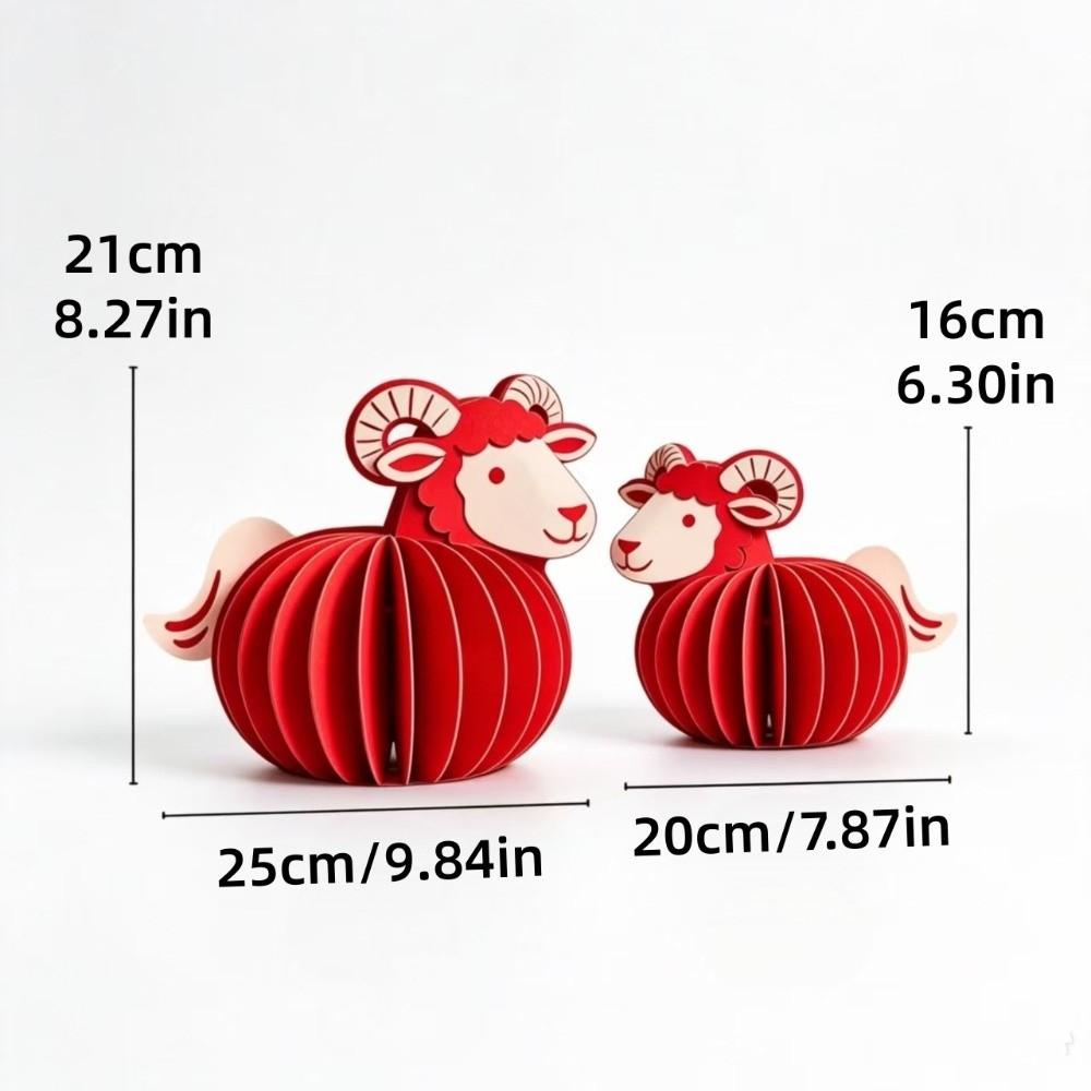 Chinese Style New Year Red Ornament Foldable Spring Festival Pendant Birthday Gifts