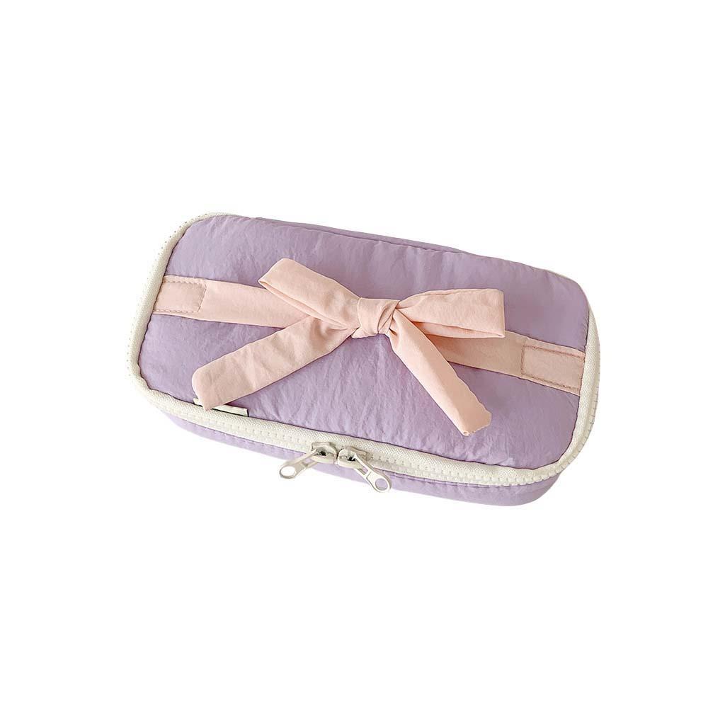 Настольное хранение Корейский стиль Пенал Сладкое кружево Бант Сумочка для карандашей Подставка для канцелярских принадлежностей