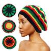 Wool Knitted Loose Knitted Beanie Jamaican Reggae Beret Cap New Rainbow Hat