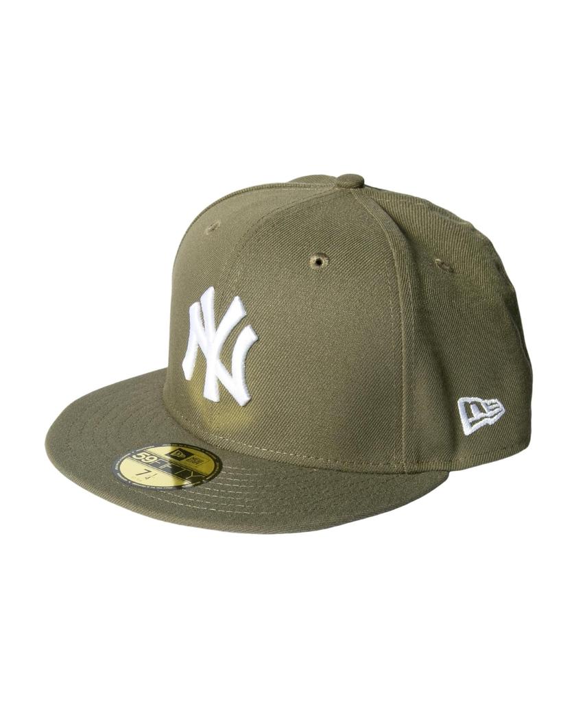 New Era 59FIFTY New York Yankees Olive Size 7 Cap, & White, 1/2 [Used]