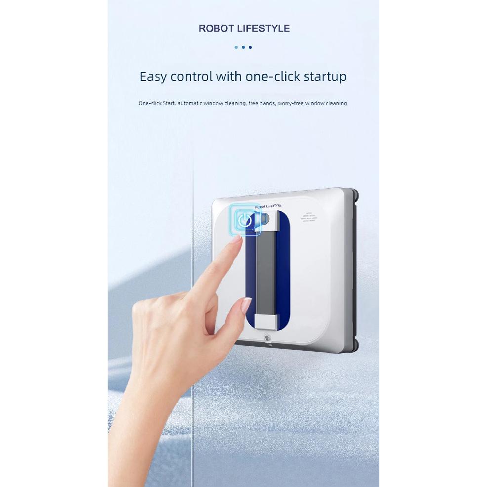 2026 Window Washer Robot Automatic Spray Water Robotic Glass Cleaner, 3200Pa Suction, Tuya APP Remote Control, Voice Prompt