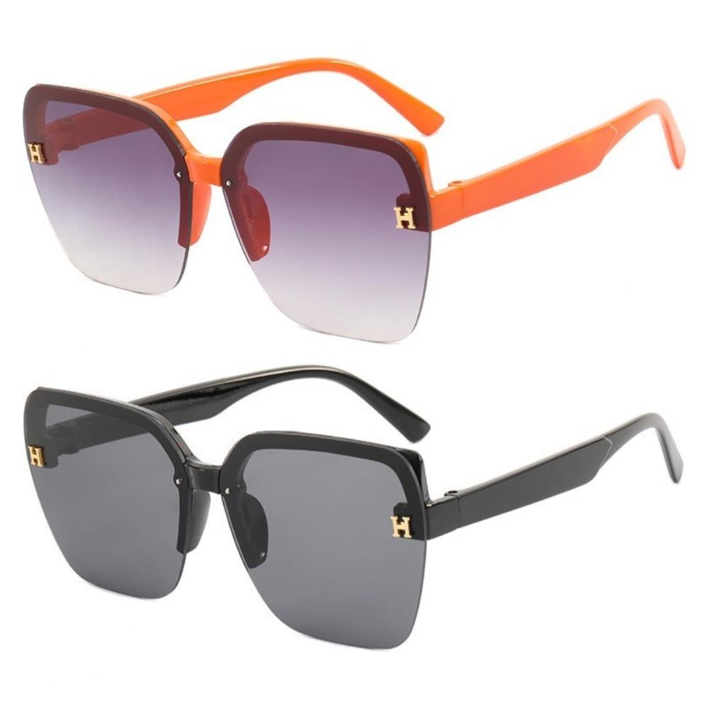 Large Frame Sunglasses H Letters Round Face Show Face Small Fashion Anti-UV Sunglasses
