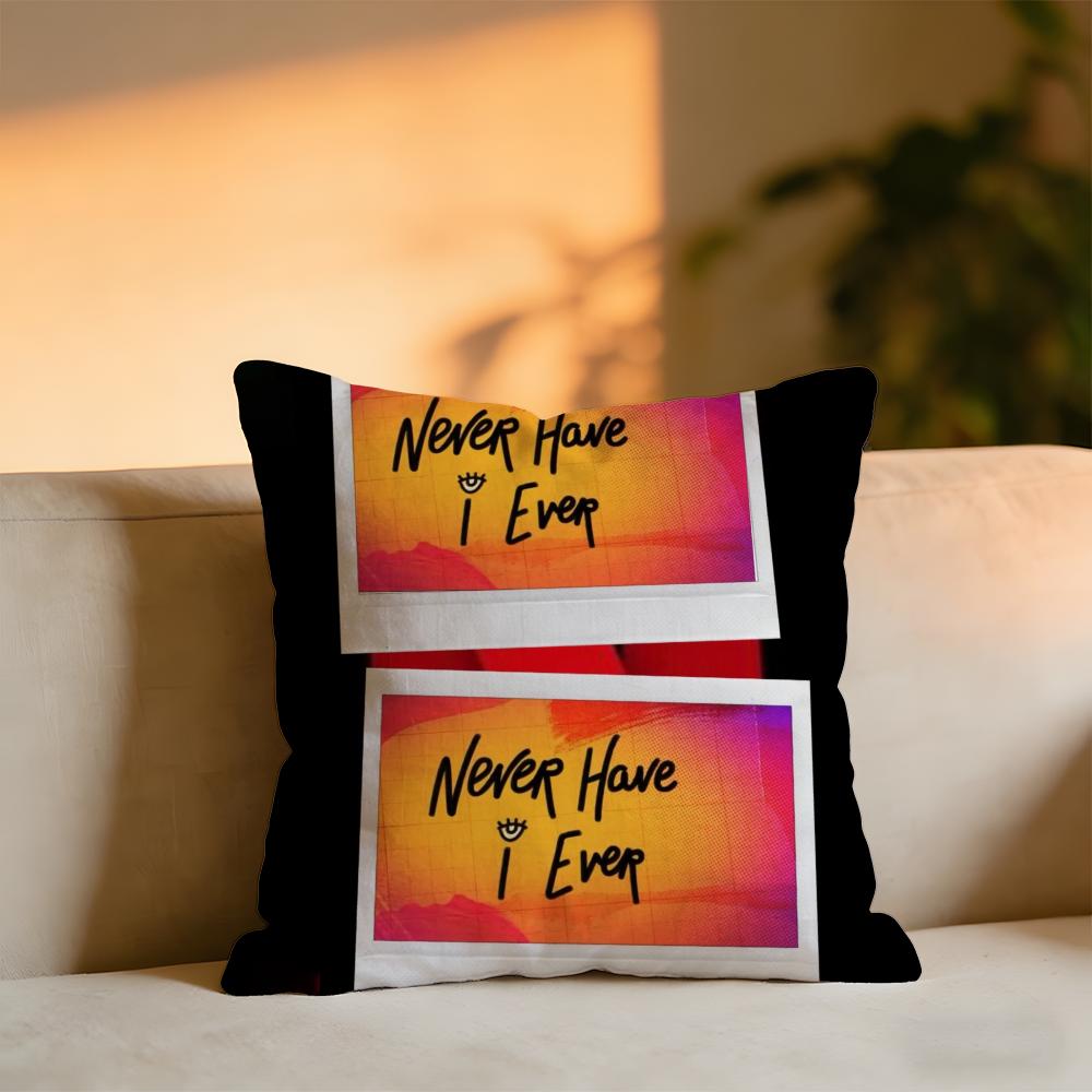 Never Have I Ever Cushion Cover Cozy Velvet Throw PillowSoft Warm Cushion For Sofa  Bed