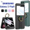 For Samsung Galaxy Z Flip 5 5G Case Fashion Wristband Protective Cover Z Flip5 High Quality Hard PC Case with Finger Ring Holder Shockproof Cases