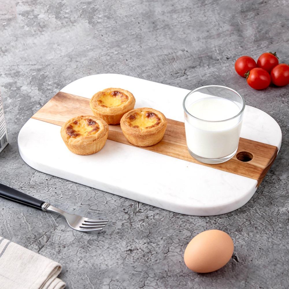 Heat-resistant Marble Wood Cutting Boards Mold-resistant Fruit Plate  Preparing The Ingredients