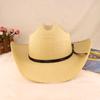 Водонепроницаемая тканая вручную ковбойская шляпа в стиле вестерн-рыцарь, весенне-летняя пляжная соломенная шляпа от солнца для отдыха на открытом воздухе