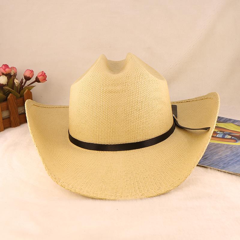 Водонепроницаемая тканая вручную ковбойская шляпа в стиле вестерн-рыцарь, весенне-летняя пляжная соломенная шляпа от солнца для отдыха на открытом воздухе