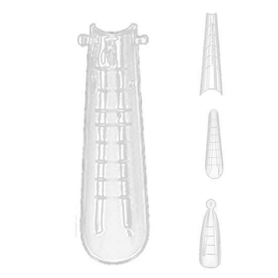 60 шт., искусственные кончики для ногтей, градуированные наращивание ногтей, прозрачная форма гроба, быстрое наращивание, формы для ногтей для маникюра