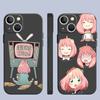Черный чехол для телефона из ТПУ для Iphone 12 14 Se 13 Mini 11 Pro Max Xr Xs X 7 8 6s Plus 11pro 6 12pro 13mini Cover Spy × Family Anime