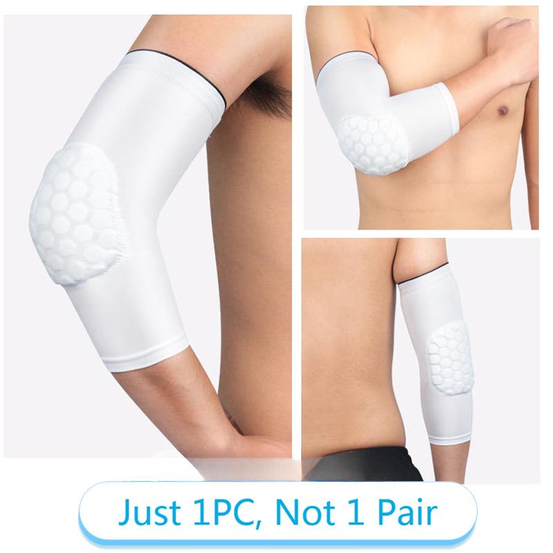 1PC Elbow Brace Sleeve Pad Support Arm Breathable Protection Workout Outdoor Sports Joint Compression Hexagonal Honeycomb