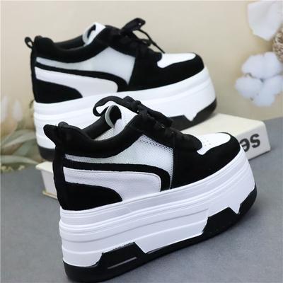 Модные 10 см 12 см Ботильоны из микрофибры и сетки, Высокий бренд, Удобные ботильоны, Модные летние кроссовки на массивной подошве, Обувь на шнуровке для женщин