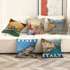 Подушка-чехол для путешествий по городам мира Наволочка Обивка Диванная подушка Декор для дома Наволочка