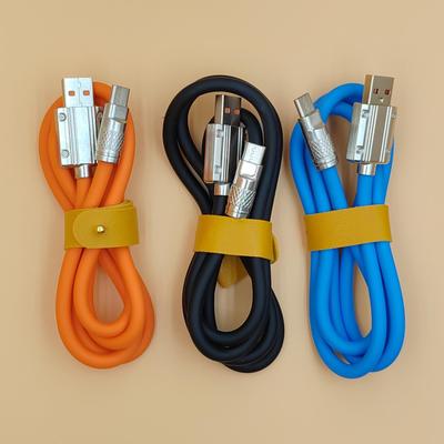Кабель USB-C для быстрой зарядки из цинкового сплава мощностью 120 Вт для Android