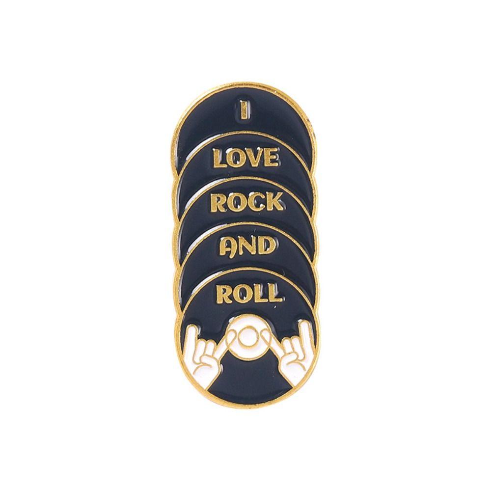 Metal CDs Personality Music Enthusiast Badge Cartoon Brooch Baking Paint Pin Backpack Decoration