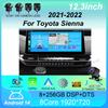 12,3-дюймовый Android 14 для Toyota Sienna 2021 2022 Автомобильный экран Аудио Радио Мультимедийный плеер Авто GPS Навигация Головное устройство Carplay