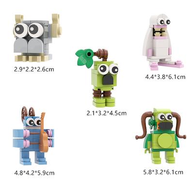 5 шт. детский 3D-блок My Singing Monster, пластиковый игровой конструктор для подростков и детей