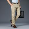 Хлопковые повседневные брюки, мужская одежда, прямые деловые брюки зеленого цвета, черного цвета цвета хаки, мужские брюки
