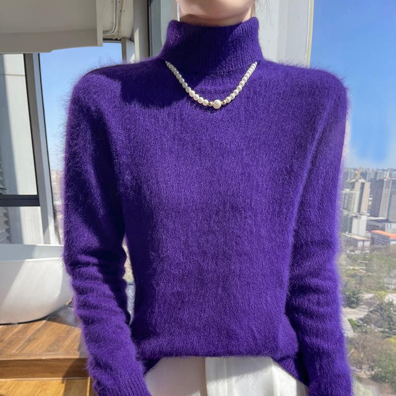 Женский кашемировый свитер Qinghe кашемир 30% кашемир 30% норка 30% шерсть 10% нейлон Женский осенне-зимний толстый кашемировый свитер мягкий и теплый